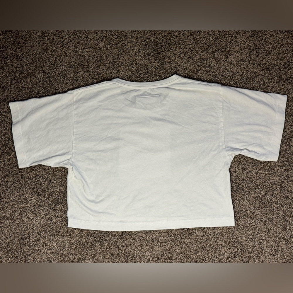 MM6 MAISON MARGIELA Girls Cropped Logo Print T-Shirt|10 - Picture 5 of 5